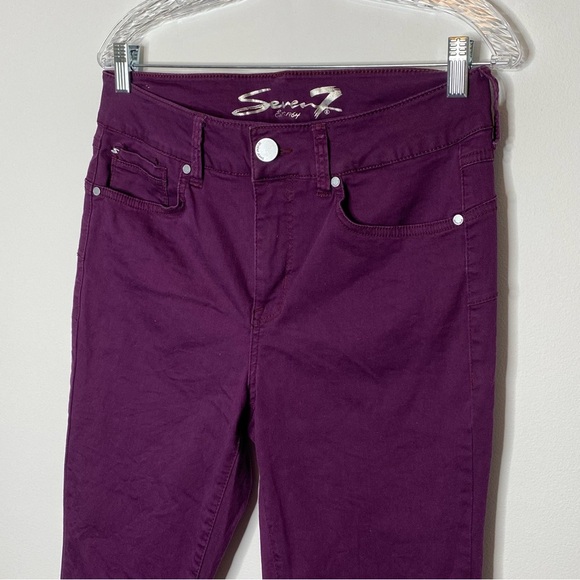 Seven7 Purple High Rise Skinny Jeans - Picture 2 of 9